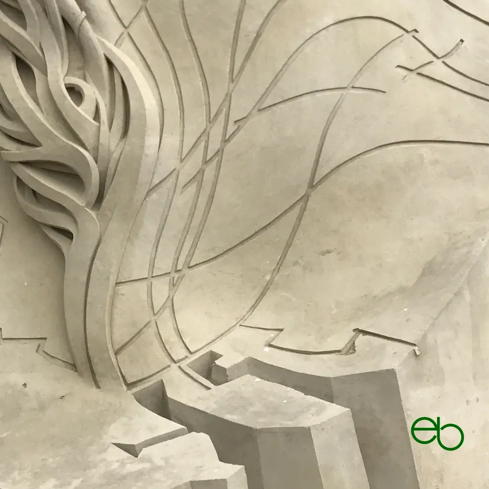 Linien und Ornamente einer Sandskulptur - Lines and ornaments of a sand sculpture