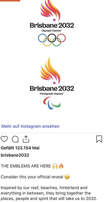 Logo of the Olympic-/Paralympic Games in Brisbane 2032 looks to me like a giant fire burning down a house